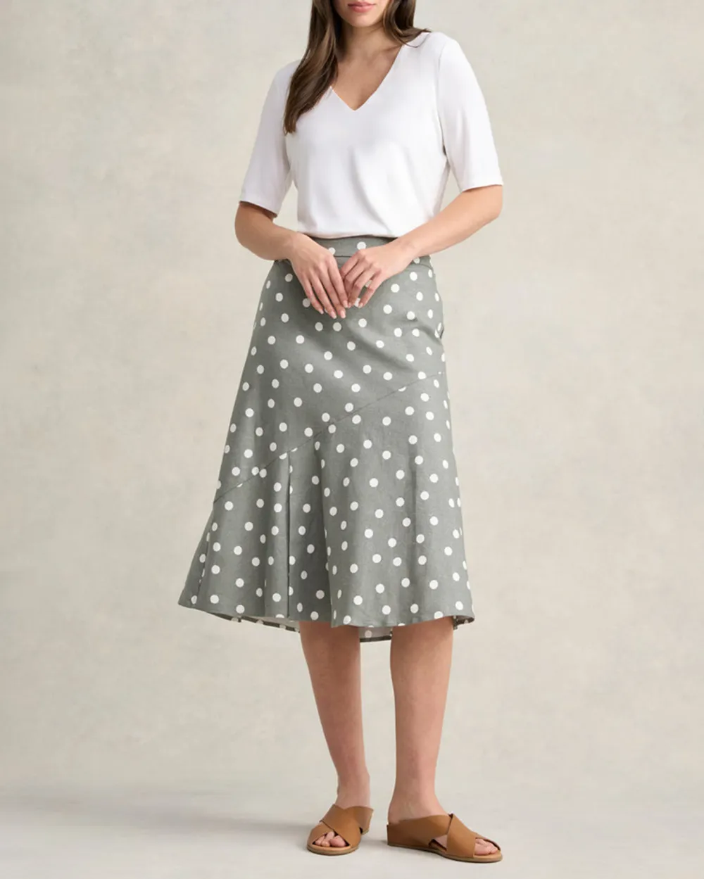 Printed Linen Skirt
