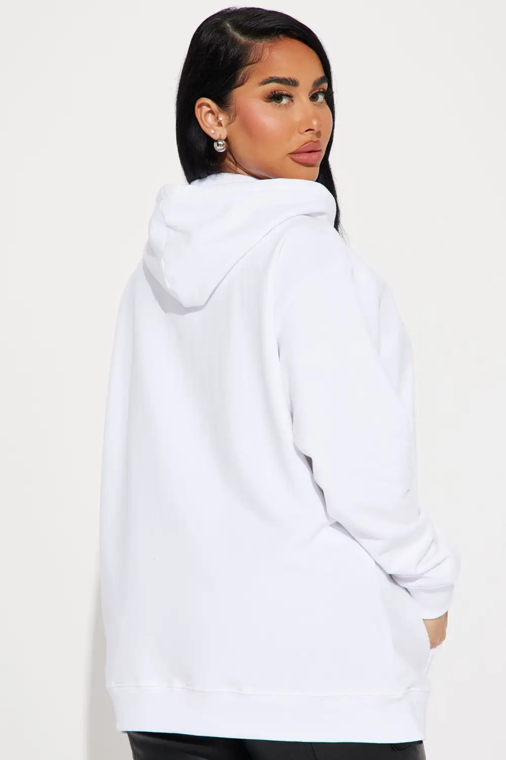 Mickey Mouse Crochet Patch Hoodie - White