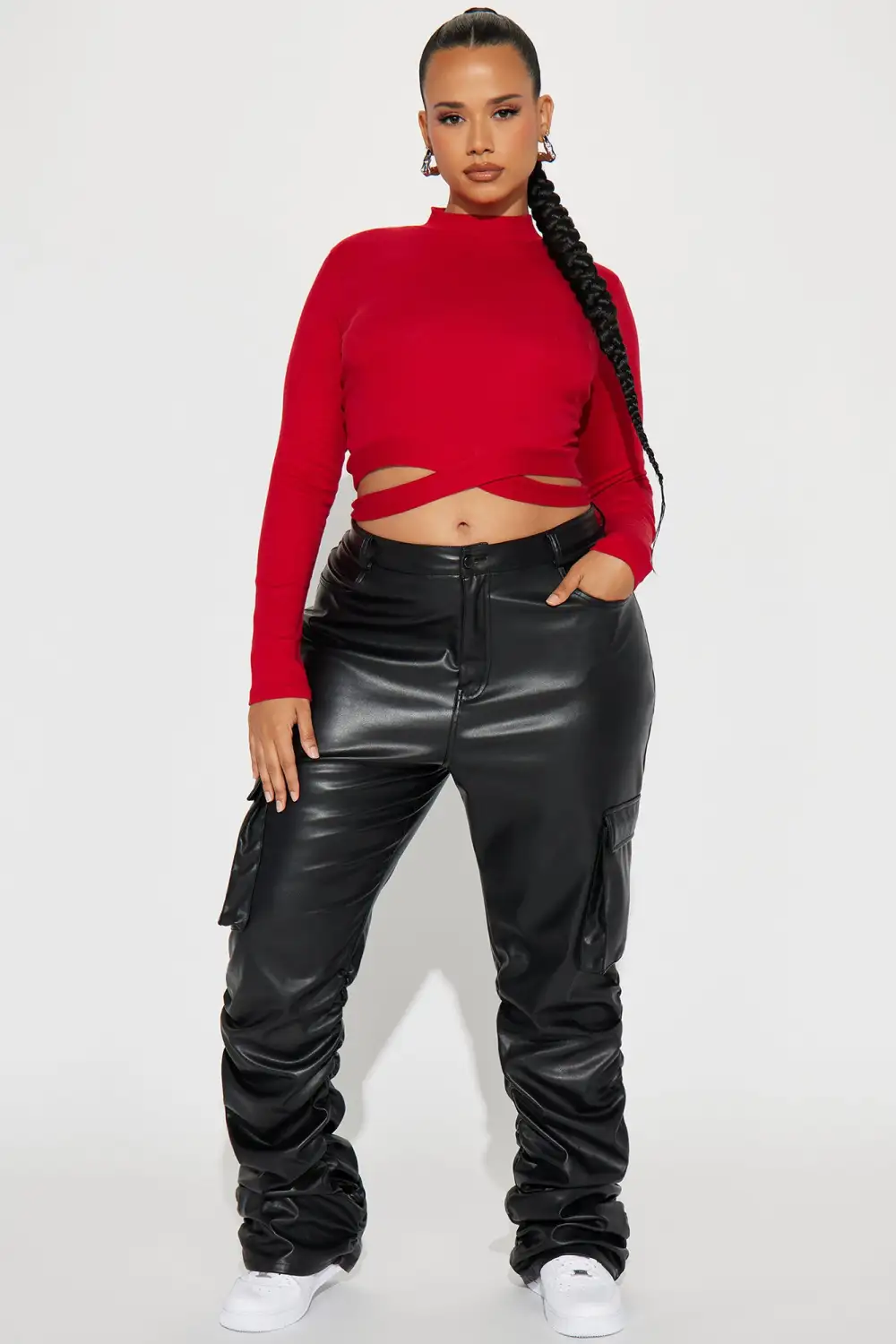 Perfect Timing Crop Top - Red