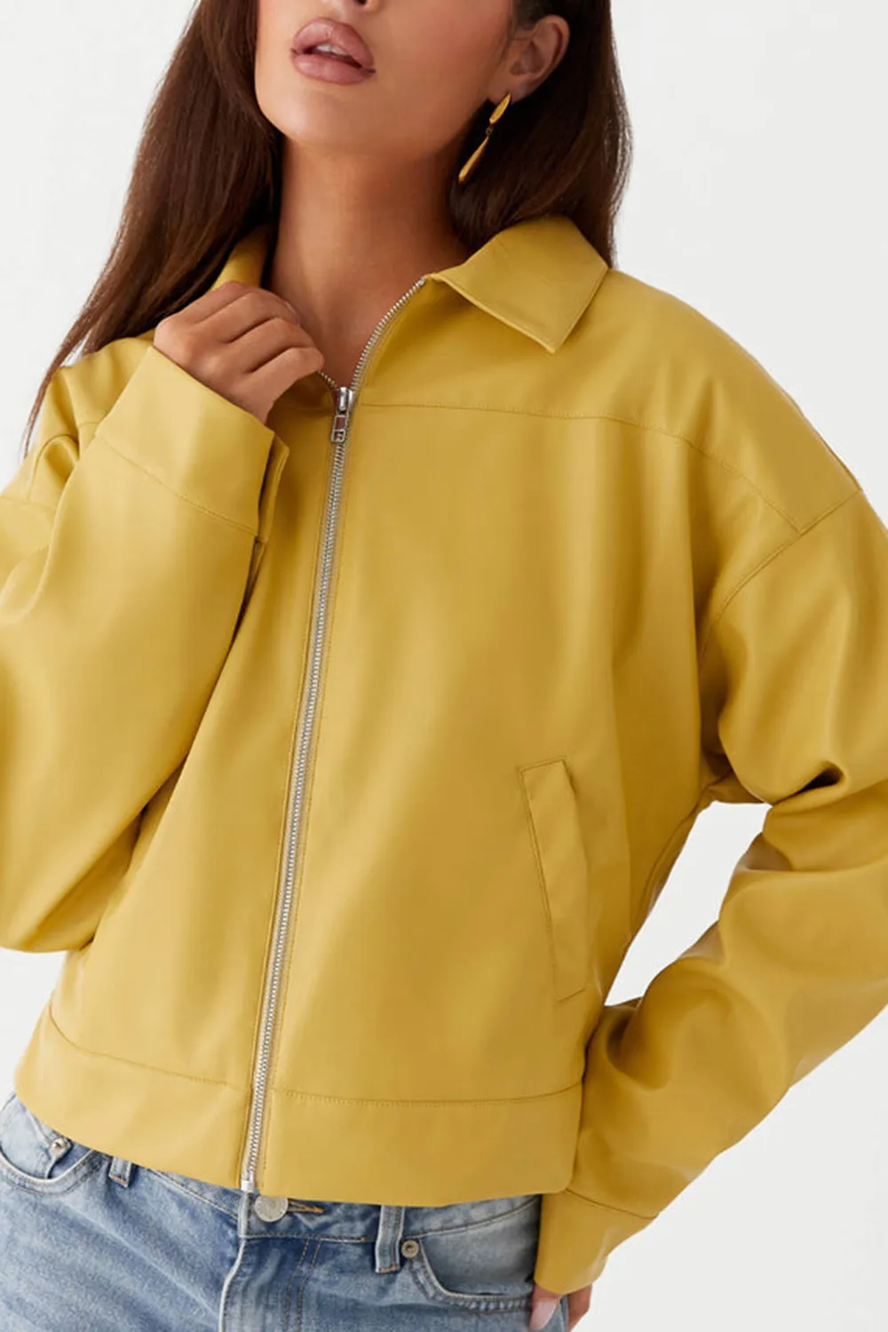 Elara Oversized Jacket - Yellow