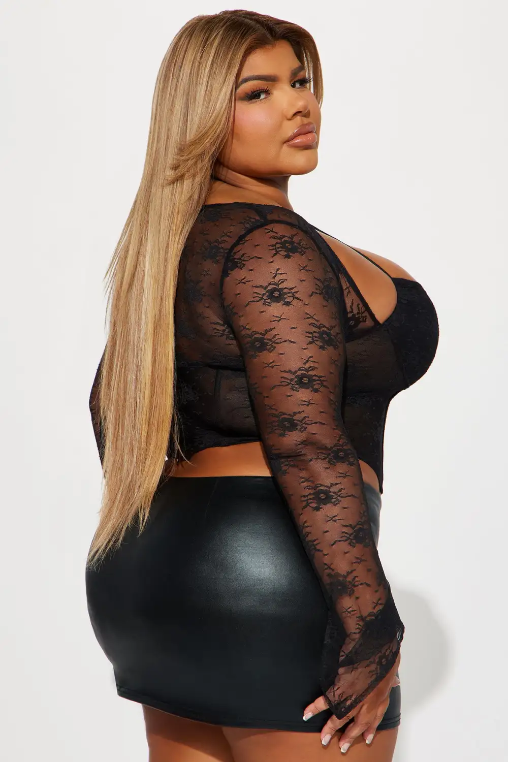 Layla Lace Corset Top - Black