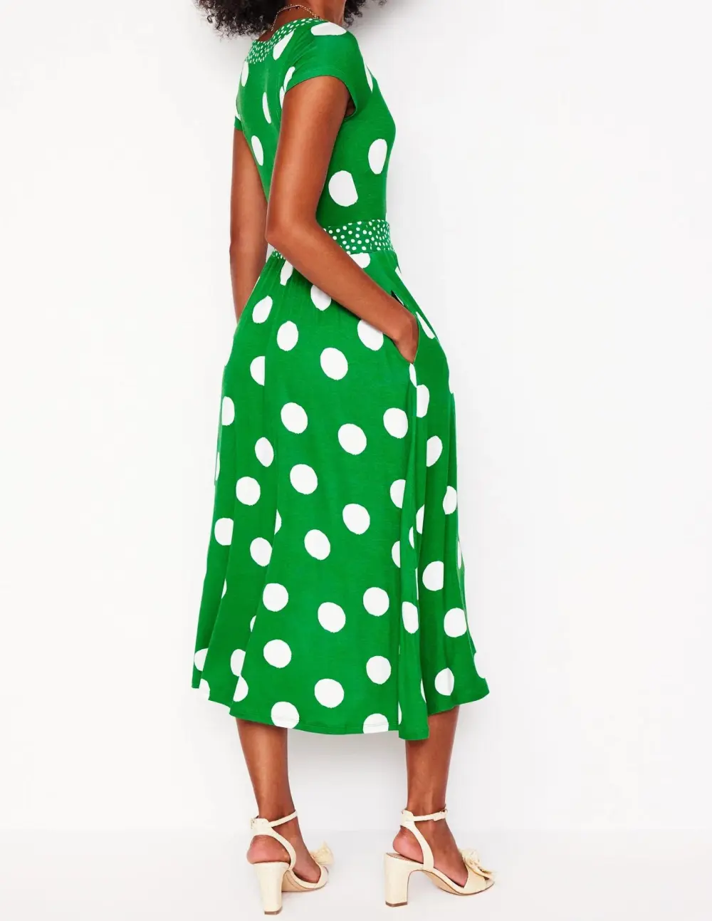 Rich Emerald Jersey Midi Dress