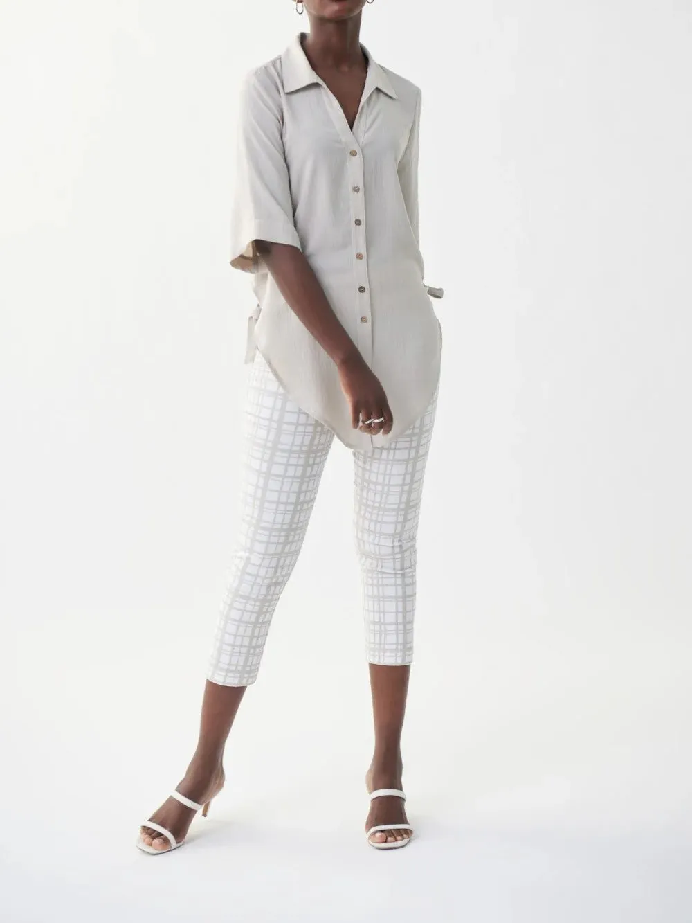 Light Gray Button - Front Oversized Shirt