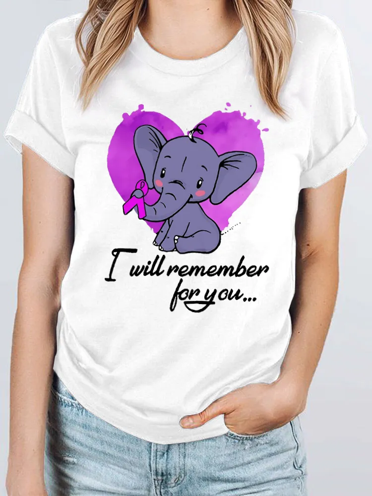 I Will Remember For You Purple Elephant Alzheimers Awareness Alzheimers T Shirt