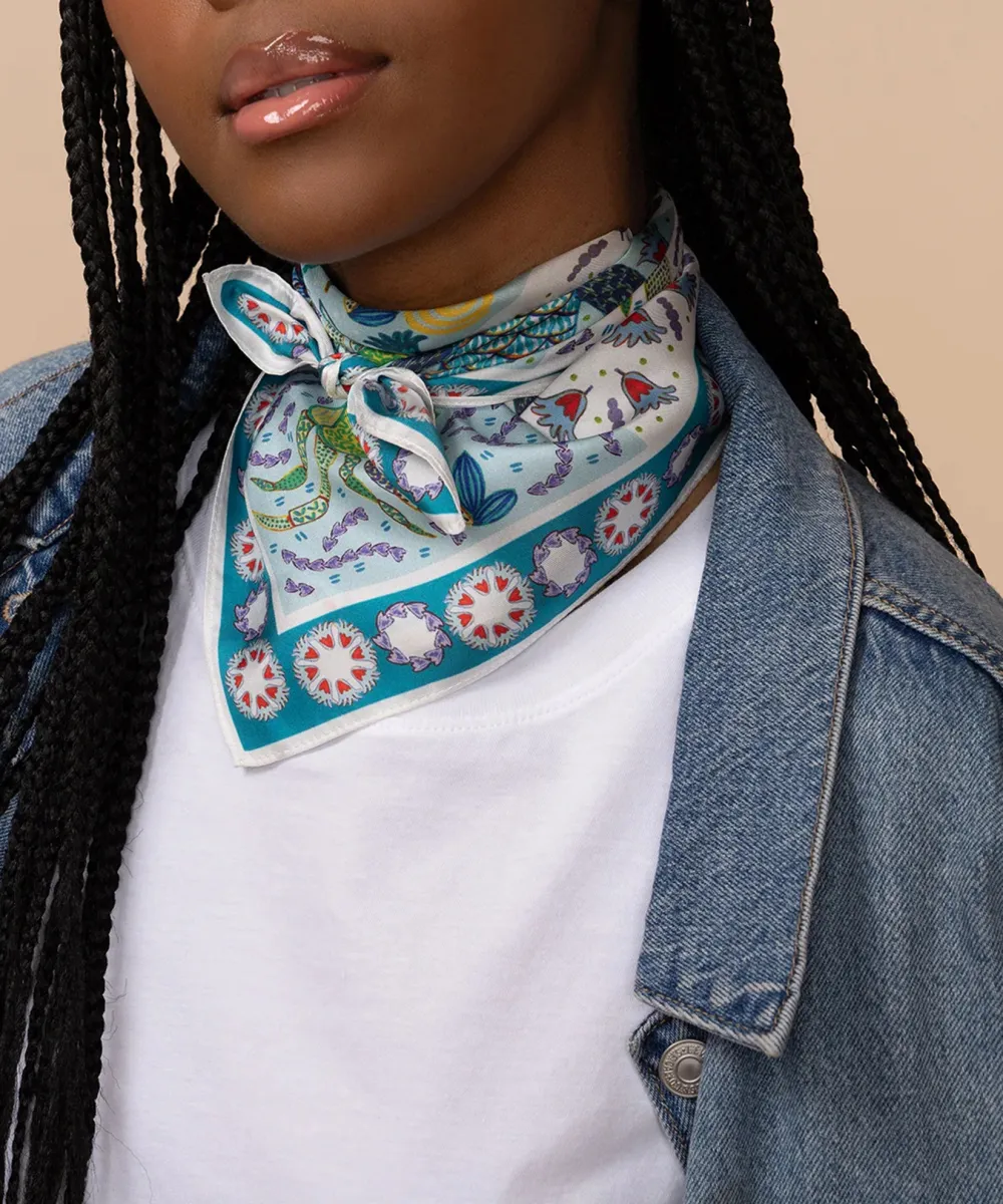 Nautical Design Daily Silk Bandana