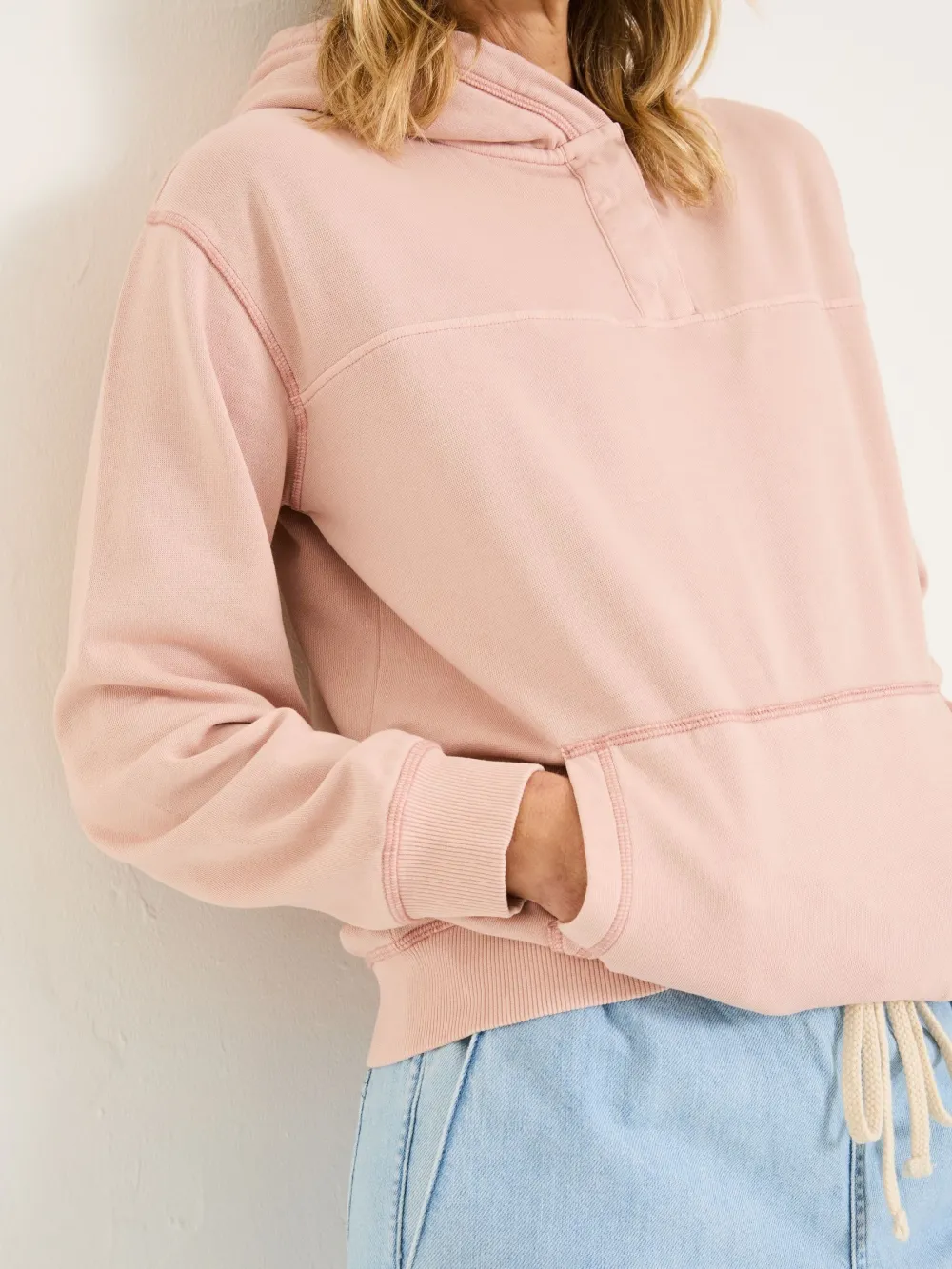 Bex Dusky Pink Bex Overhead 100% Cotton Hoodie