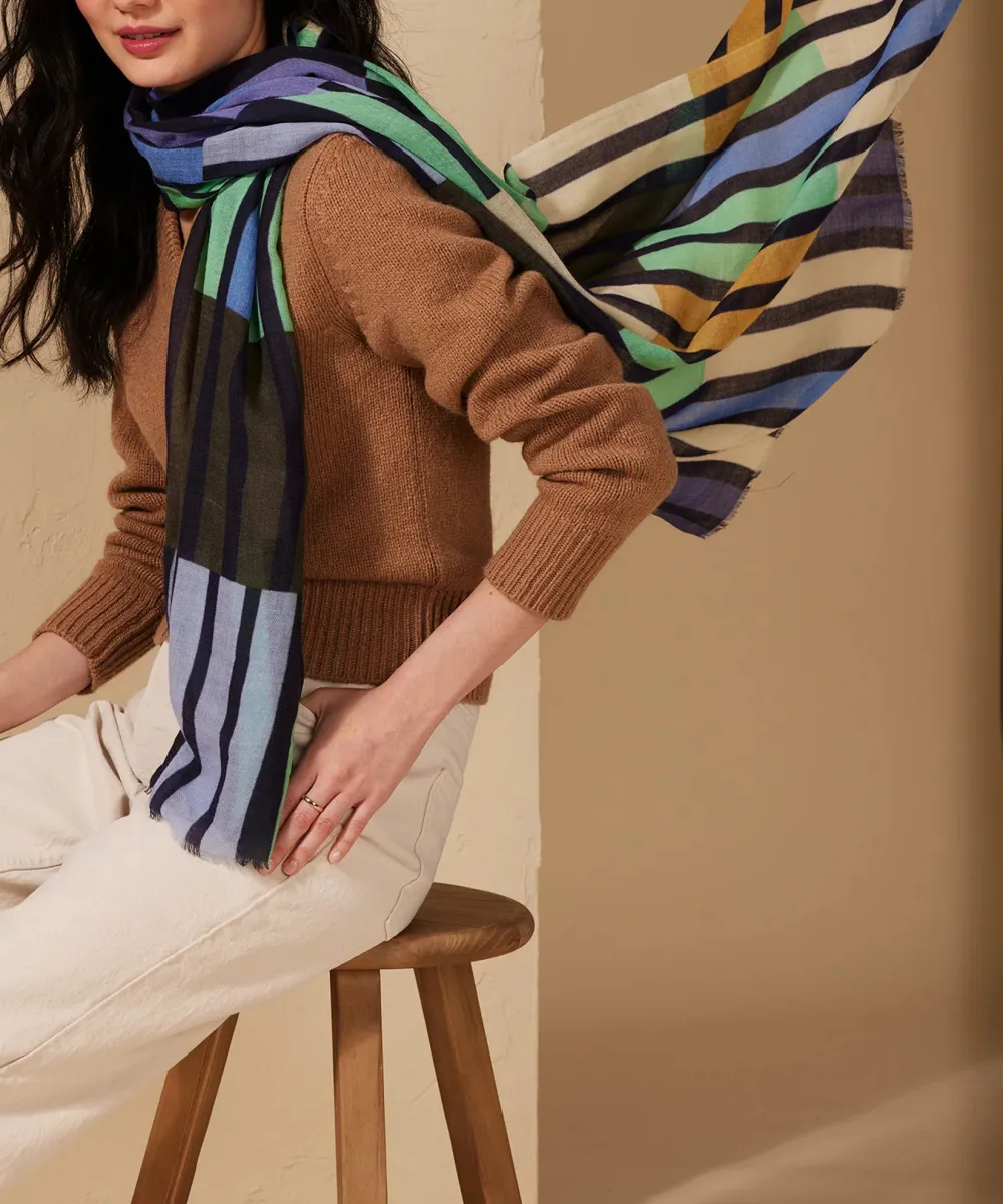 Casual Style Striking Stripe Design Wrap