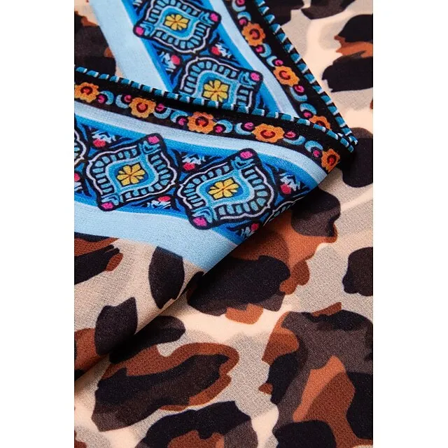 Leopard Print Sarong Cover Up