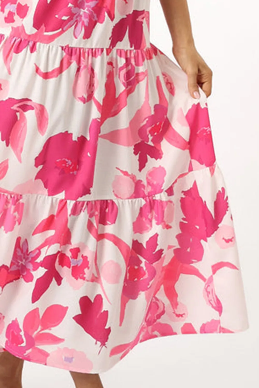 PINK FLORAL DAILY MAXI DRESS -