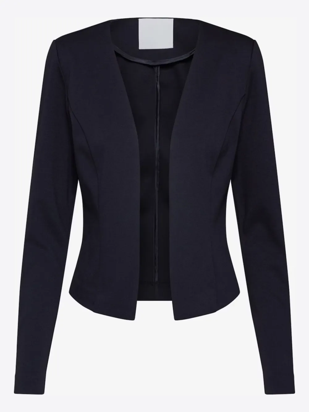 Plain Colored Collarless Blazer