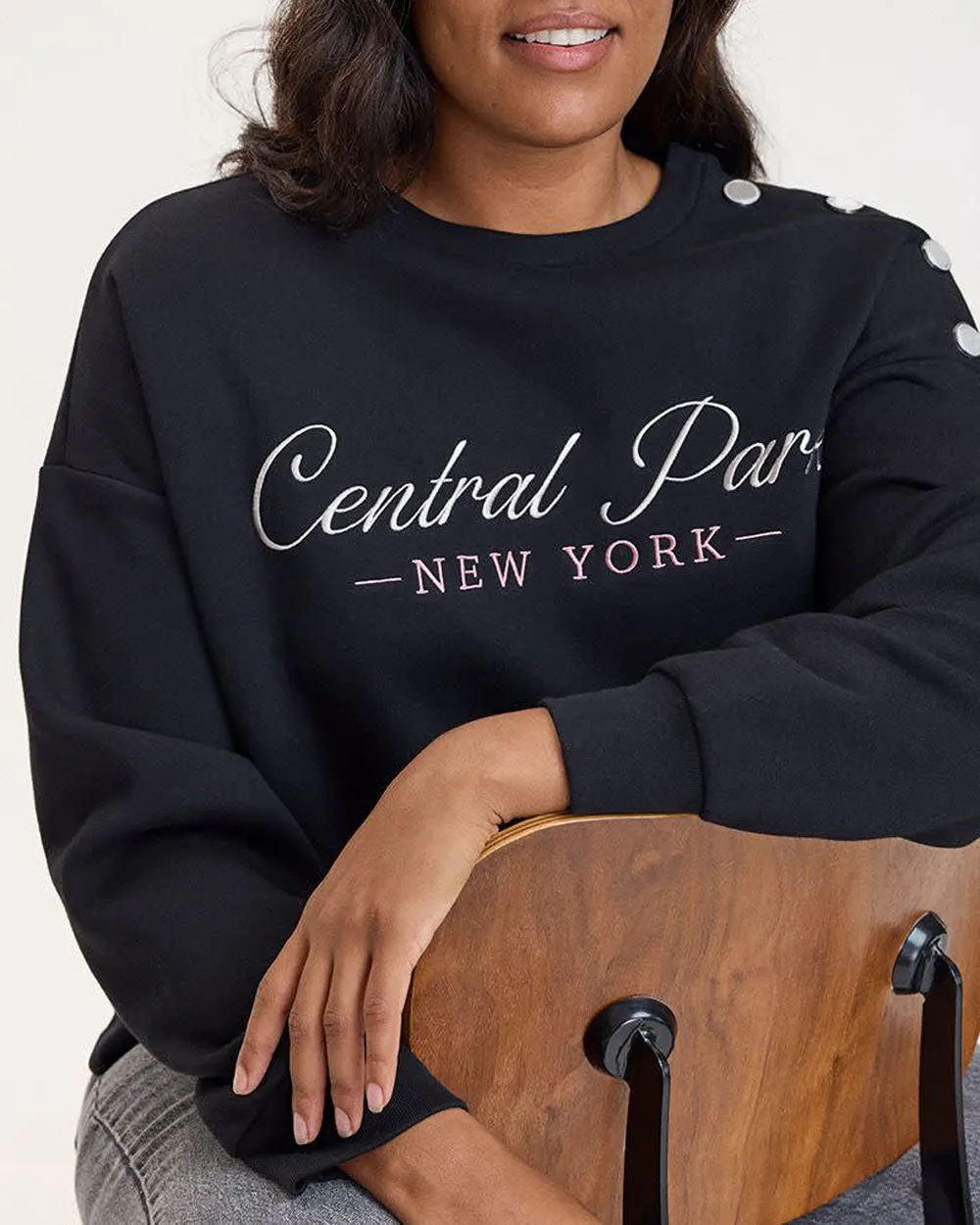 Long-Sleeve Crew-Neck Fleece Sweatshirt
