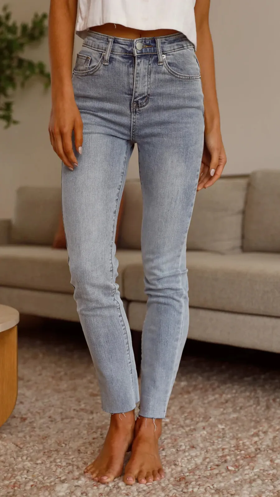 Light-Colored Skinny Jeans