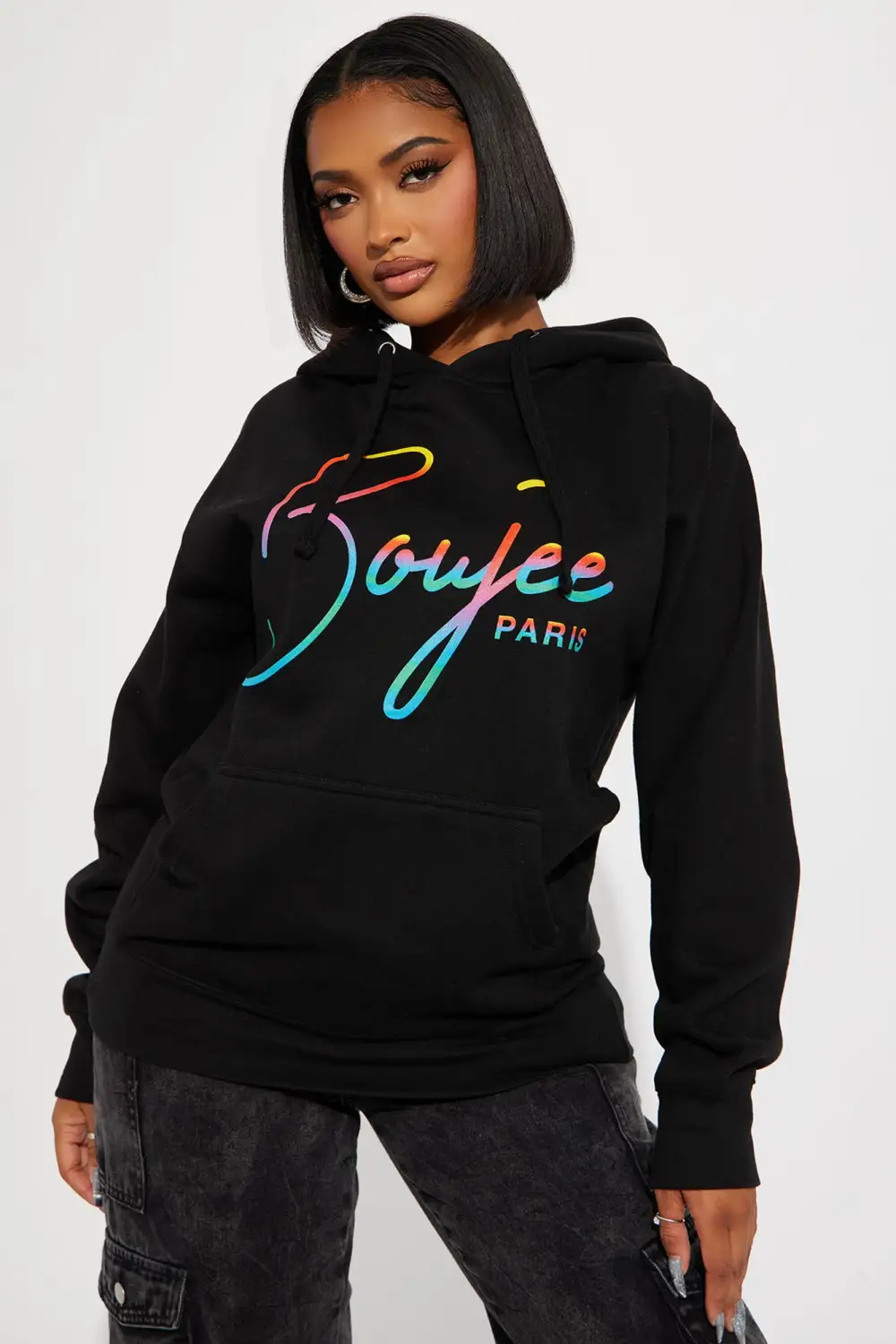 Boujee In Paris Hoodie - Black