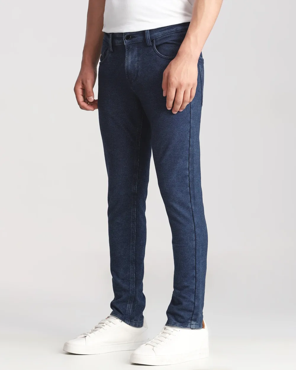 Classic Versatile And Comfortable Straight Mid Blue Jeans