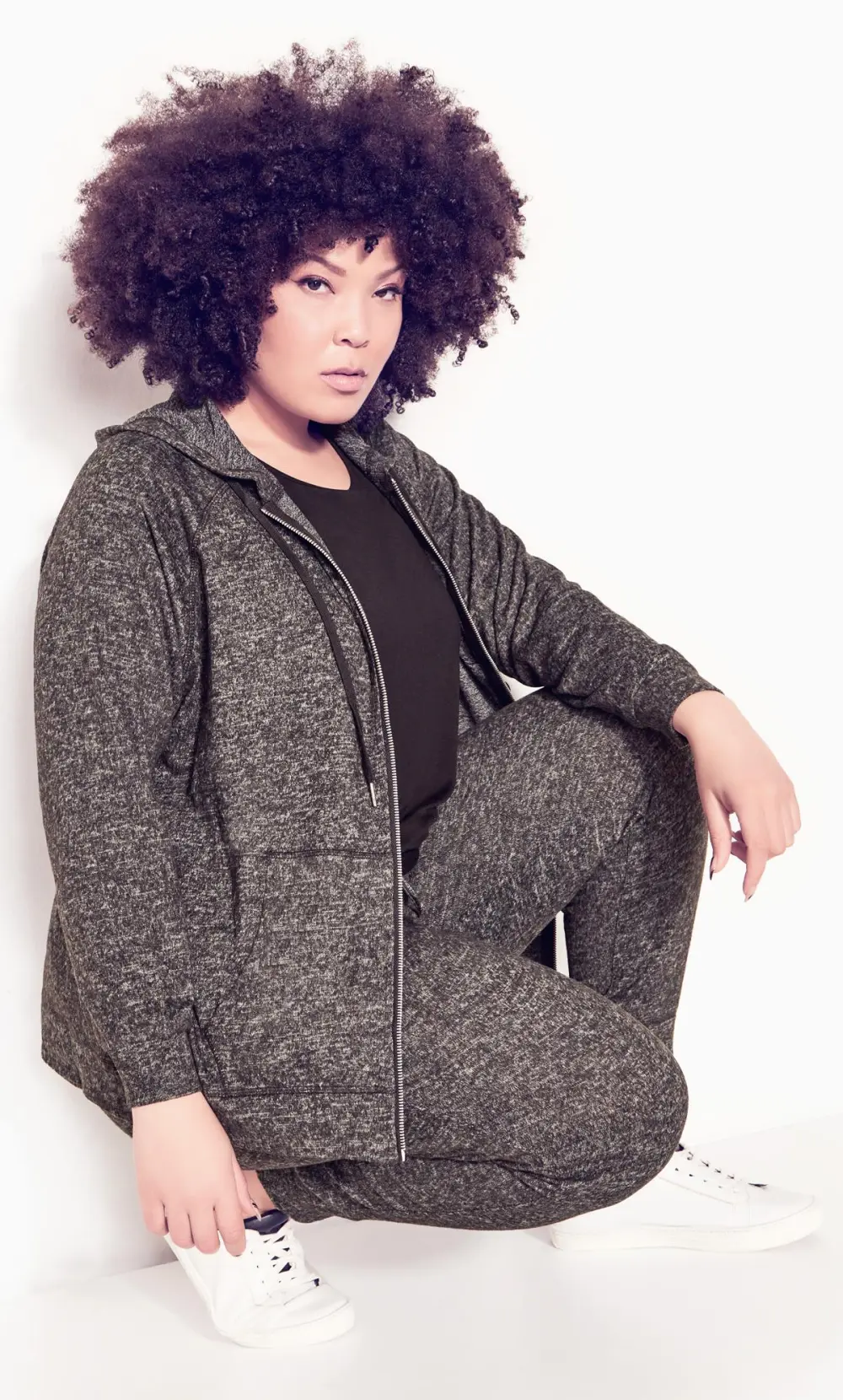 Evans Grey Hacci Plain Jacket