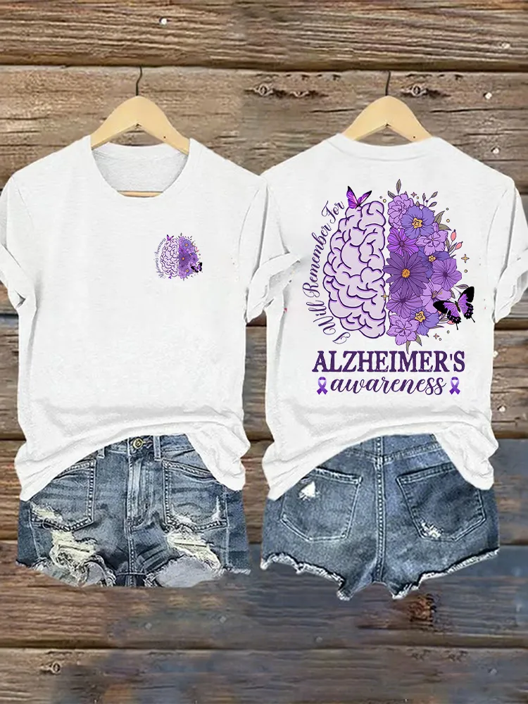 Women'S Alzheimer'S Awareness V-Neck T-Shirt