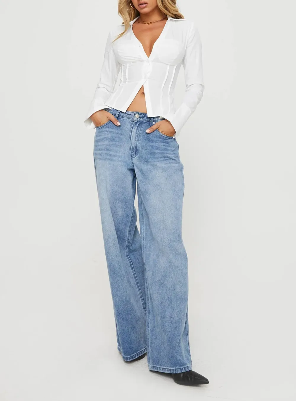 Lace Up Long Sleeve Shirts