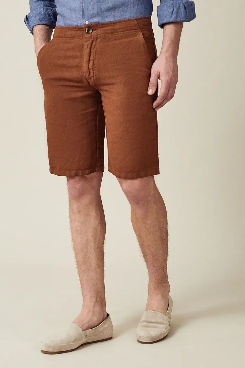 Contemporary Styled Button Shorts