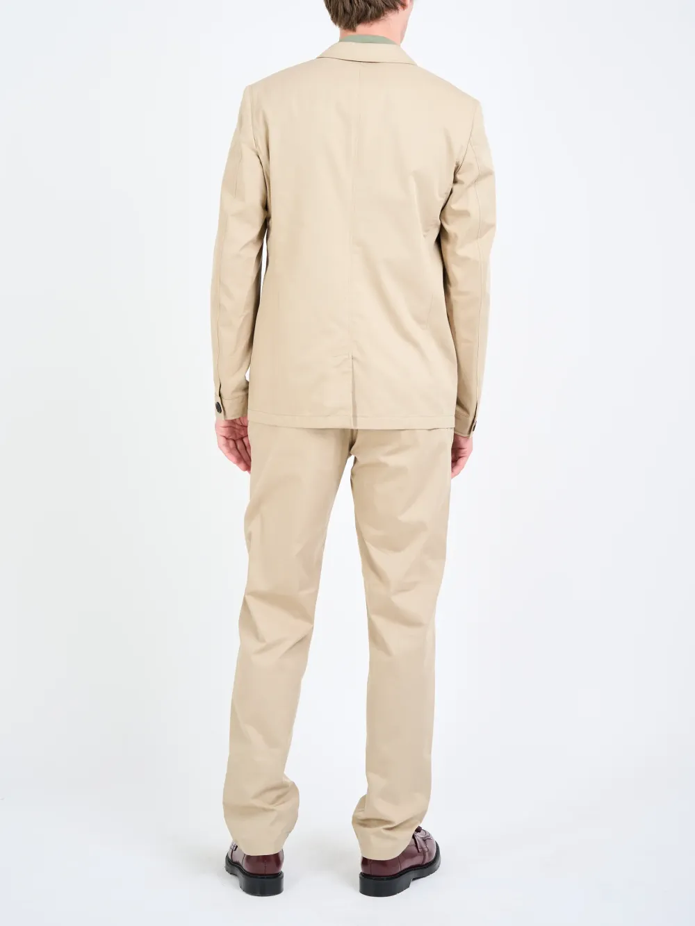 Beige Casual Style Lapel Linen Blazer