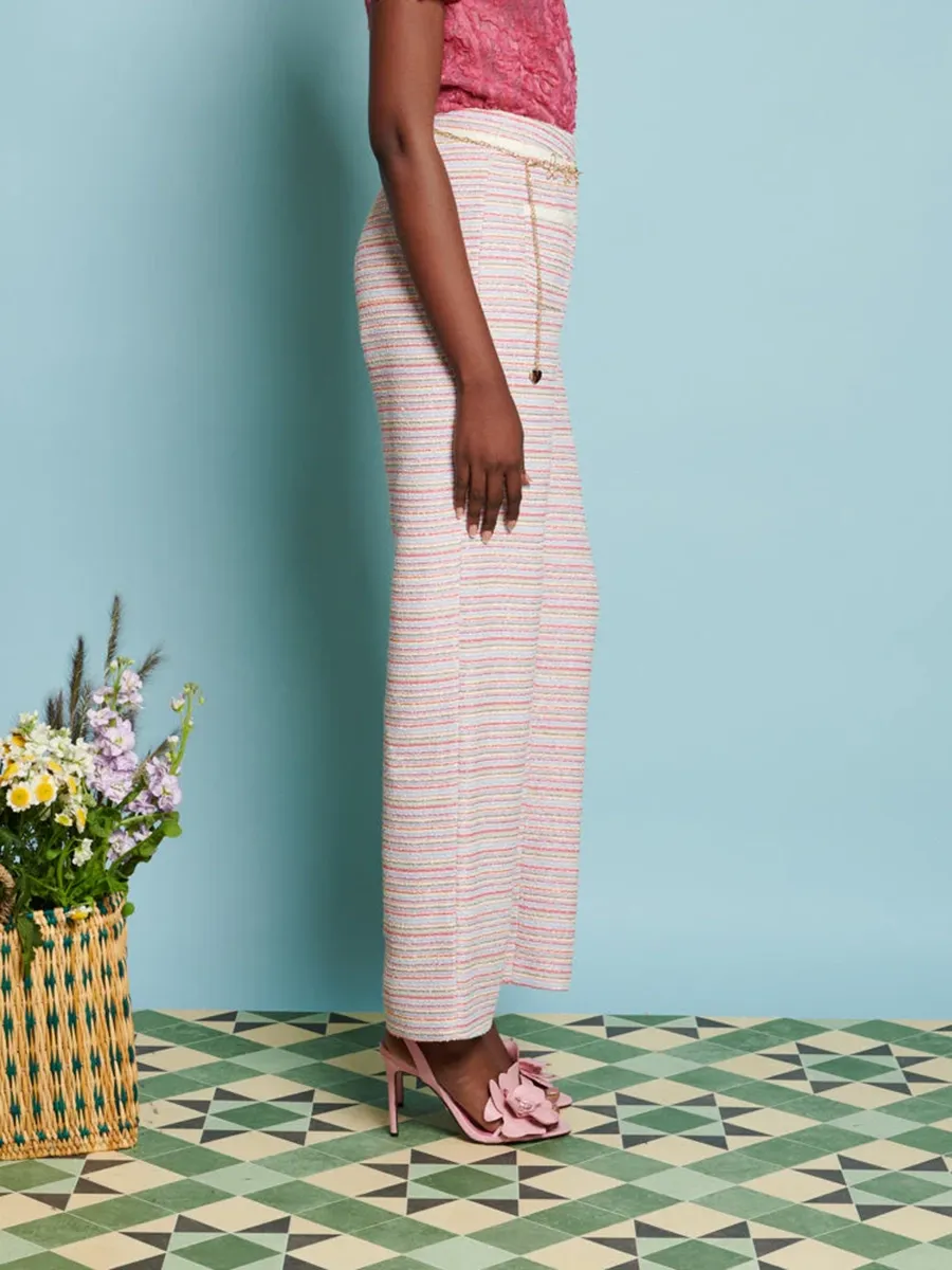 Casual Honeydew Tweed Trousers