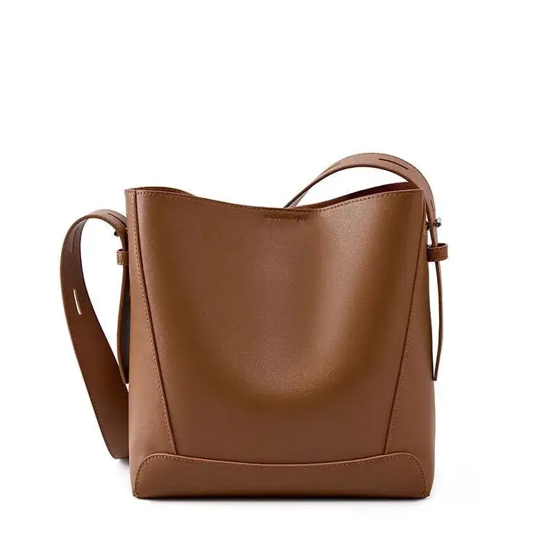 Roomy Leather Bucket Bag