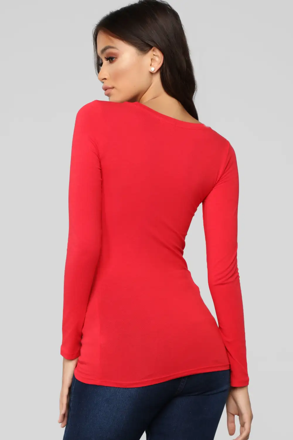 Julia Long Sleeve Top - Red