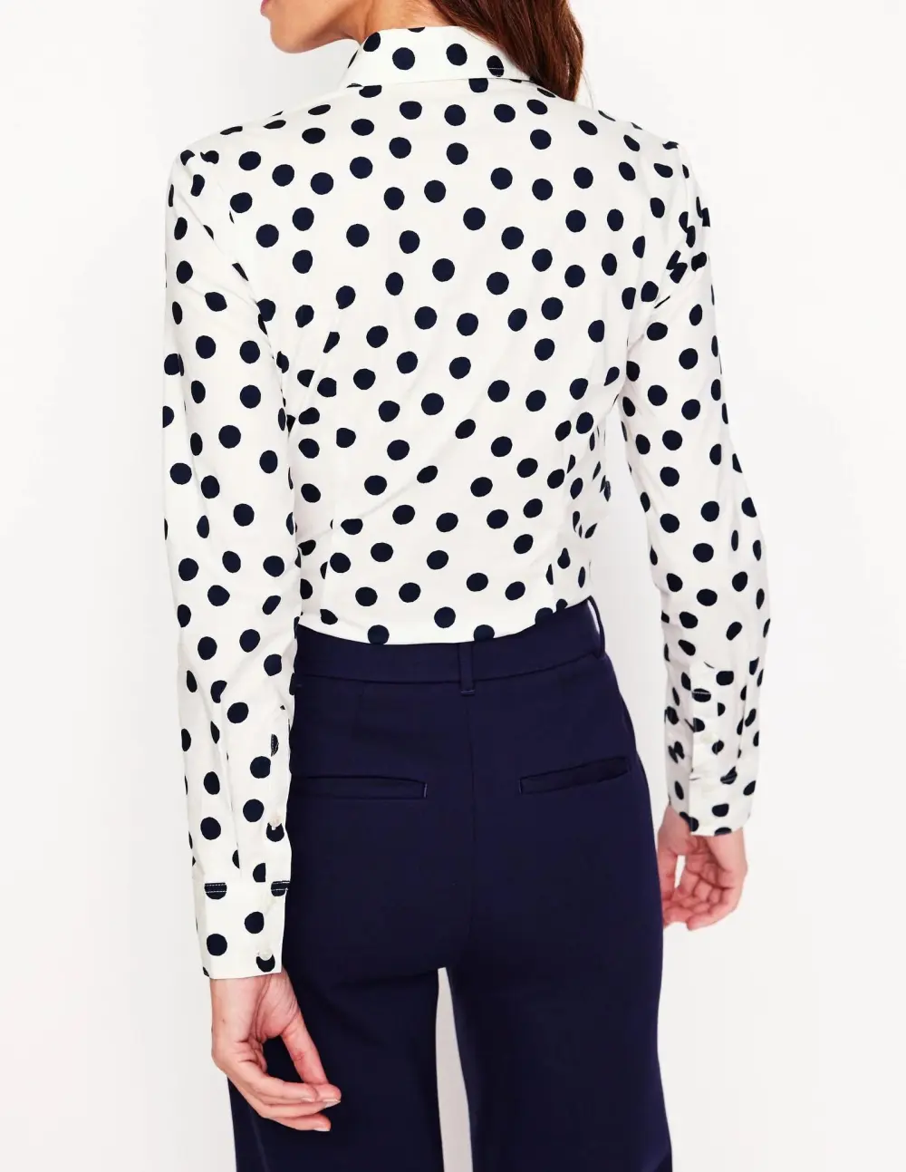 Polka Dots Stretch Cotton Shirt