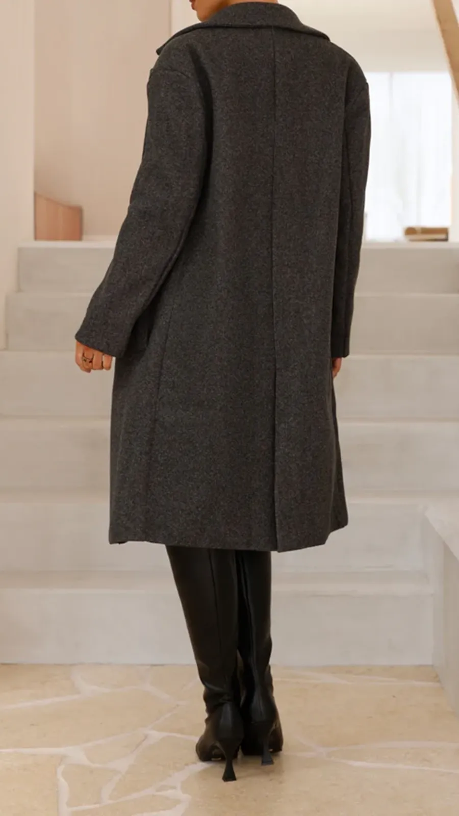 Charcoal Longline Coat