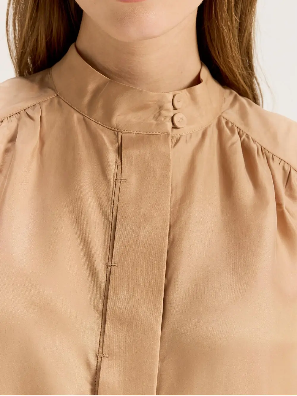 Ruffle Detail High Neck Tank Tops