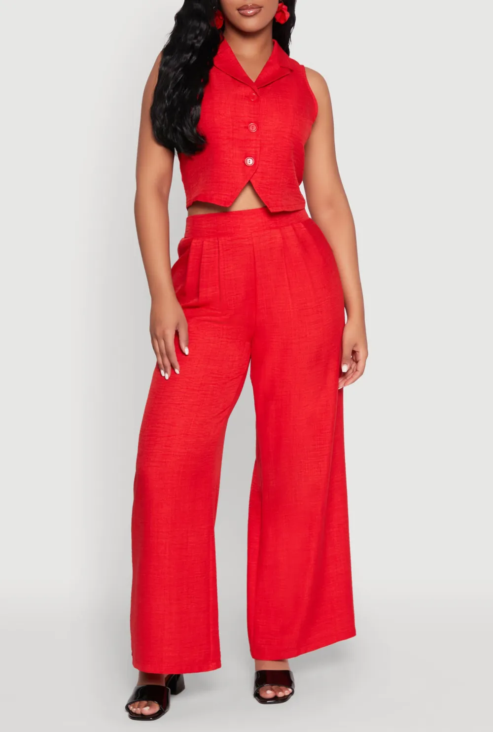 Flip Collar Vest Jacket