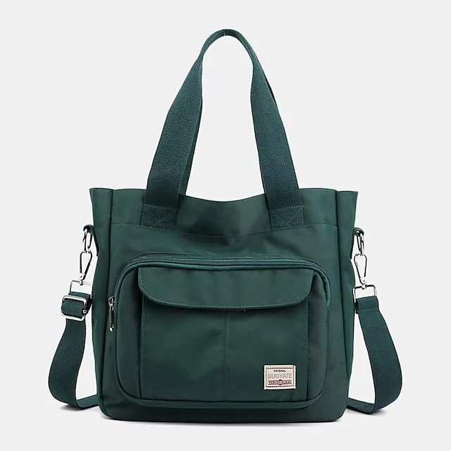 Women's Tote Oxford Cloth Daily Pink Black Dark Green