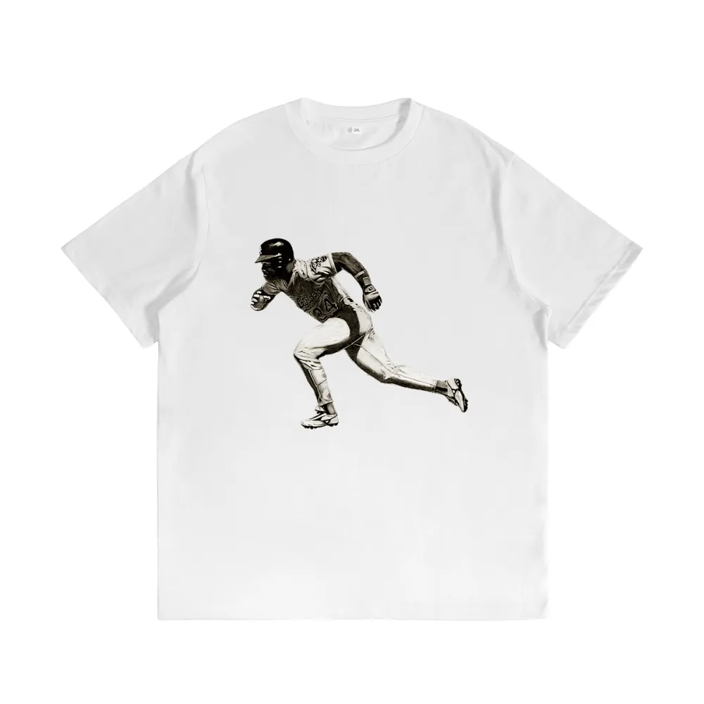Rickey Football Print Round Neck Short Sleeve T-Shirt
