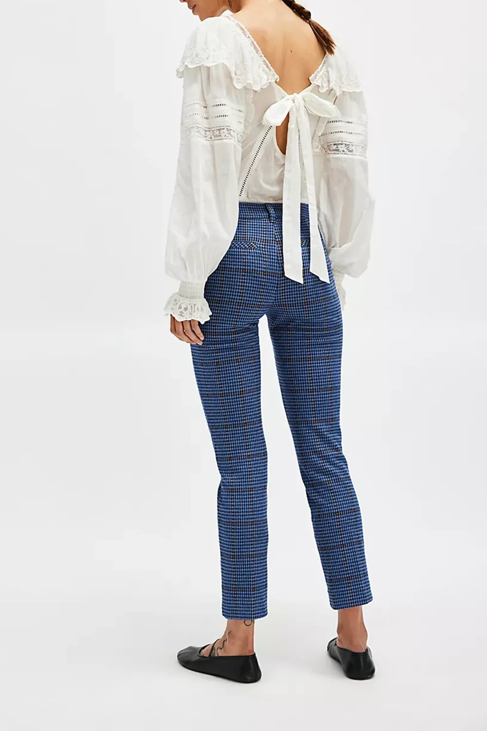 Slim Fit Checkered Pants