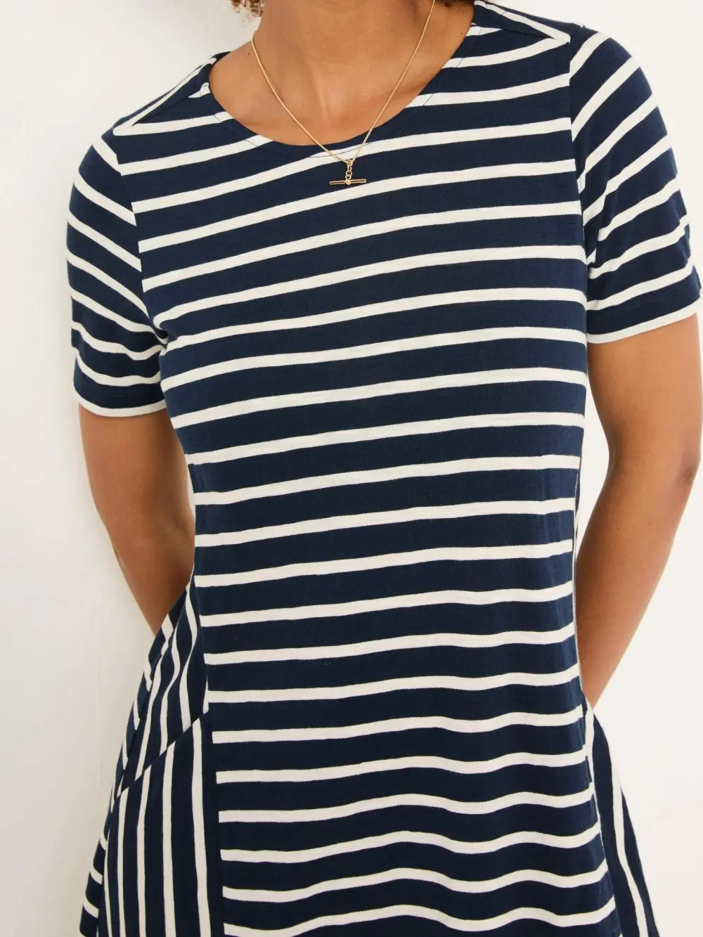 Striped Jersey Casual Dress