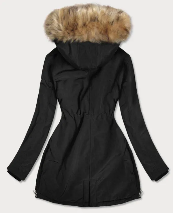 Waterproof ladies high top jacket black