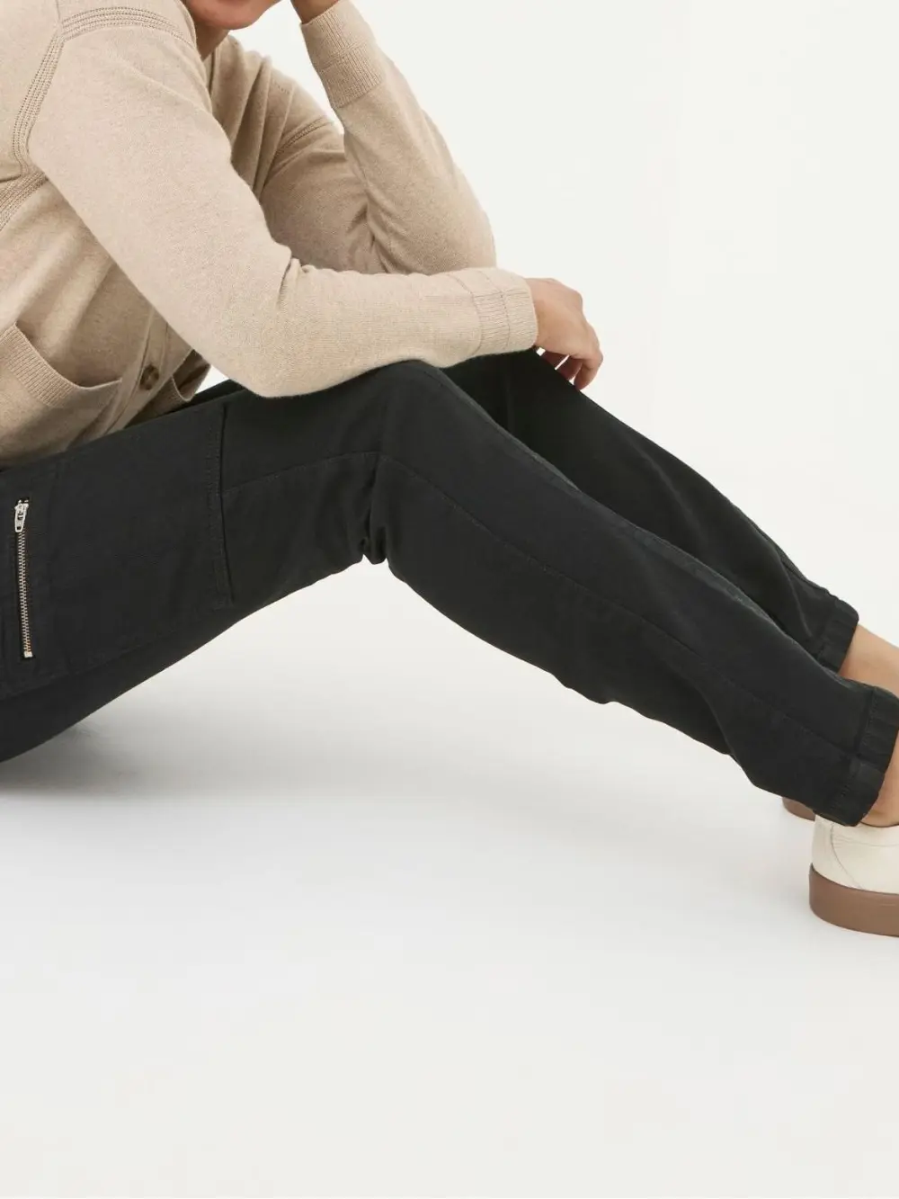 Malvern Black Cargo Trousers