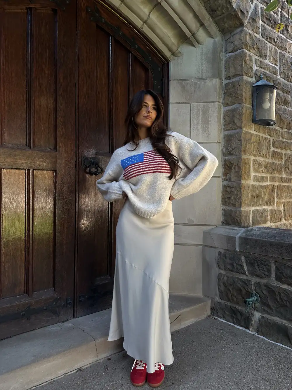 American Flag Pullover