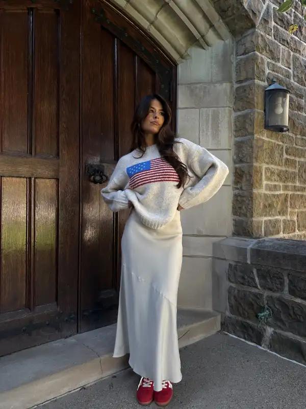 American Flag Pullover