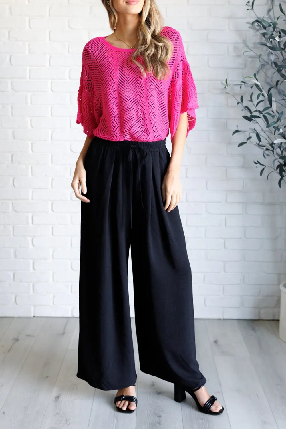 Classic Pink Simple Temperament Knitted Top