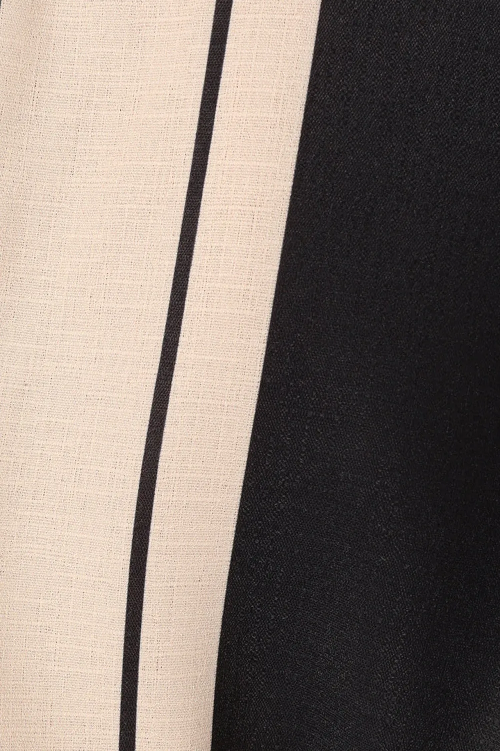 BLACK CREAM WRAP MINI DRESS