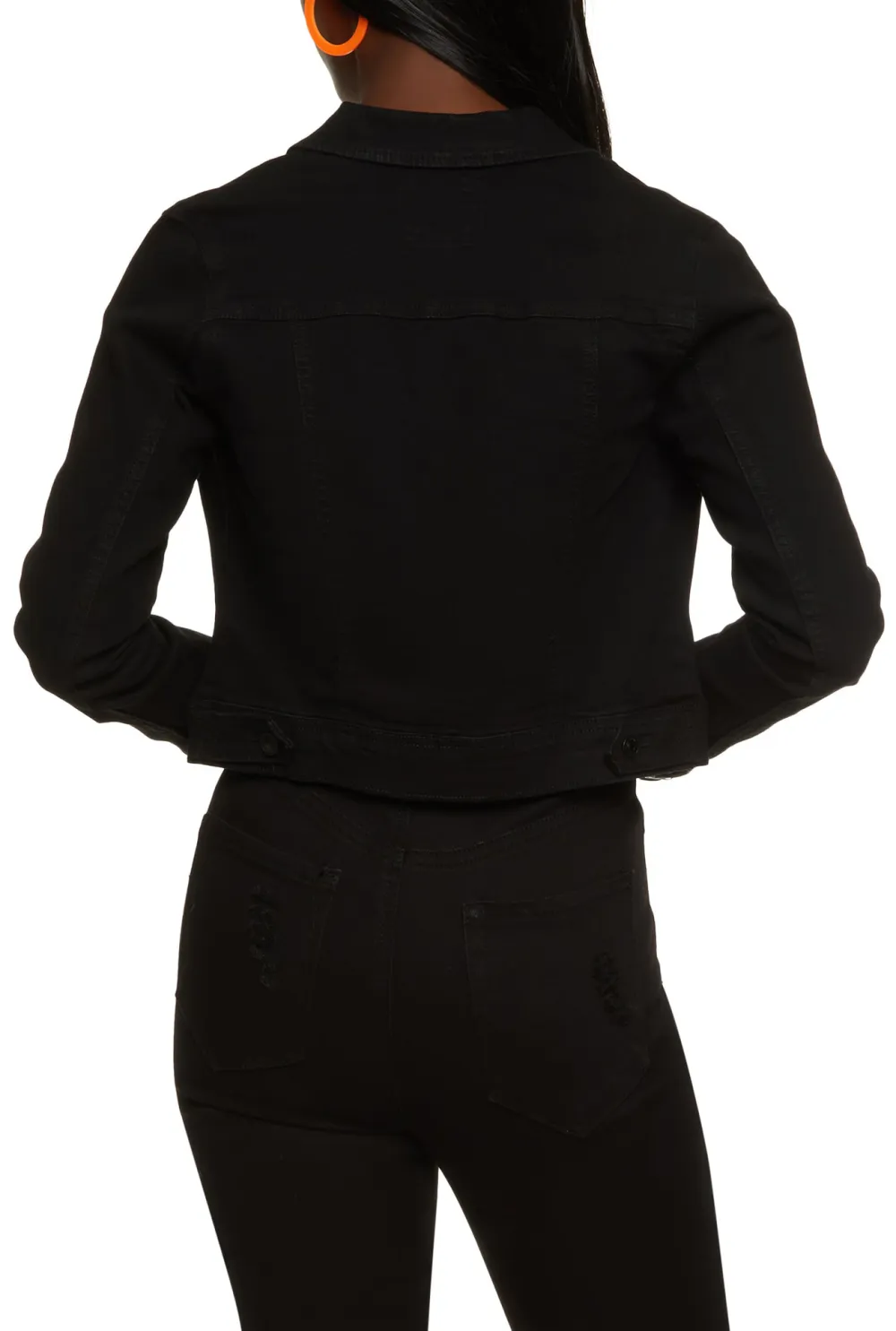 Collar And Crop Top Jacket