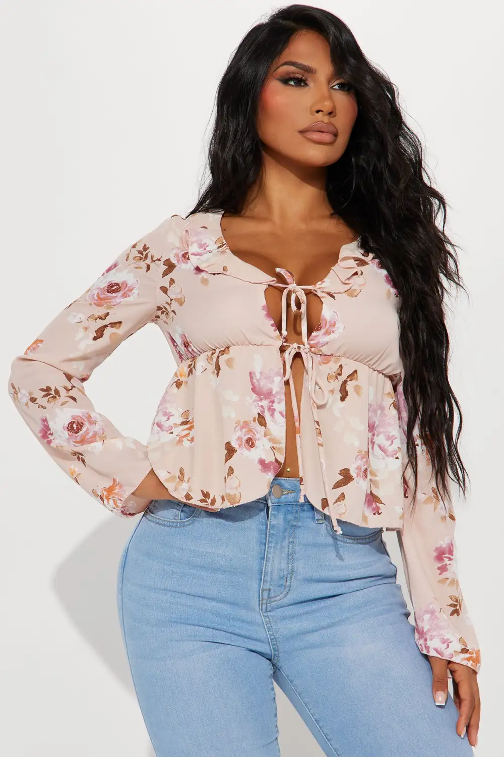 Travel With Floral Top - Pink/combo