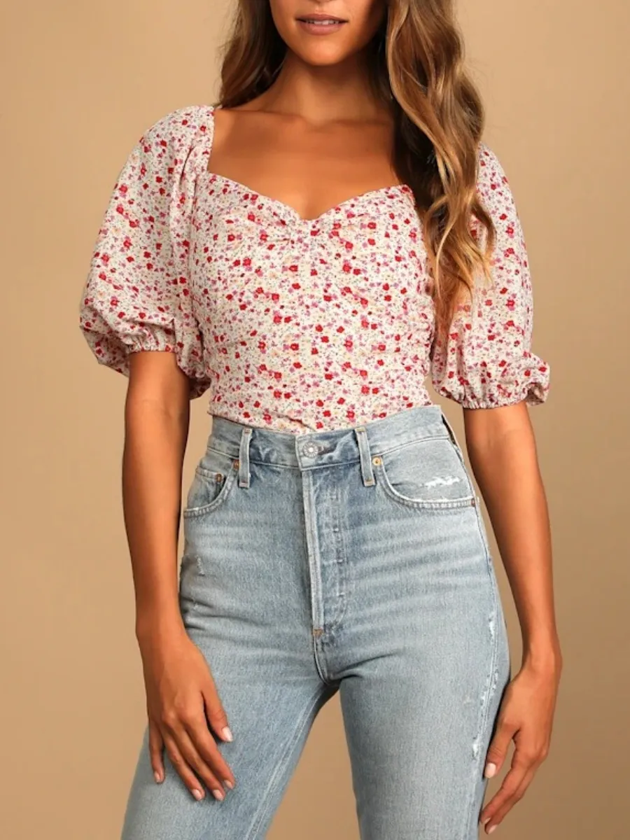 Floral Half Sleeve Bodysuit