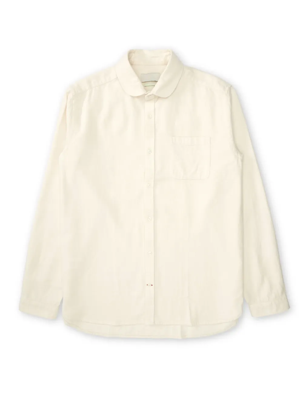 Cream Long Sleeve Cotton Shirt