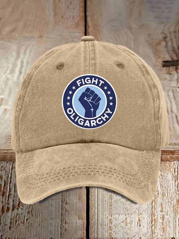 Retro Fight Oligarchy Print Baseball Cap