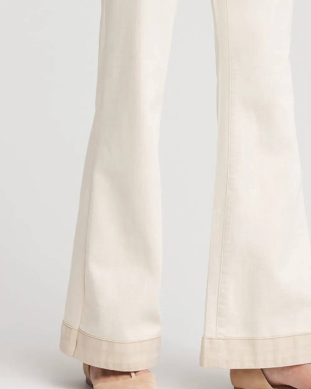 Colorblock Wide Flare Jeans
