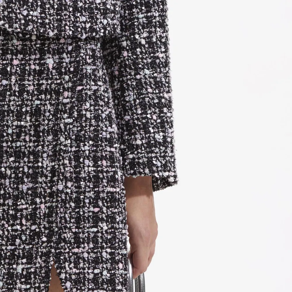 Black Check Boucle Jacket