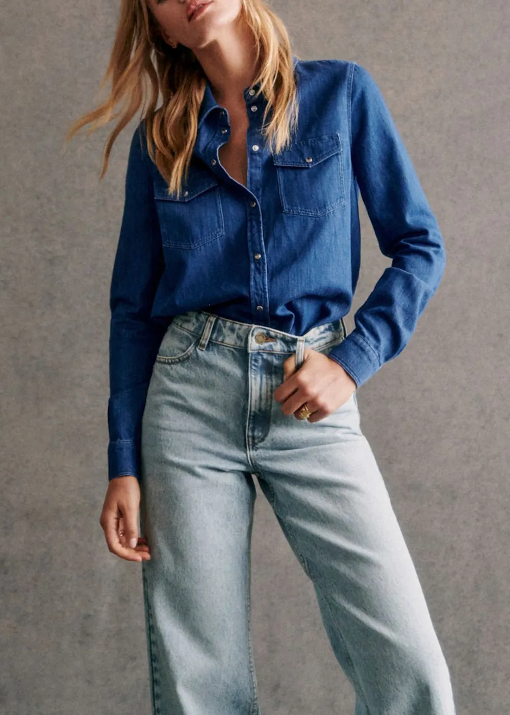 High-Rise Straight-Leg Loose Jeans