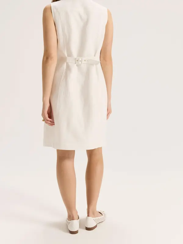 Cotton & Linen Sleeveless Mini Dress