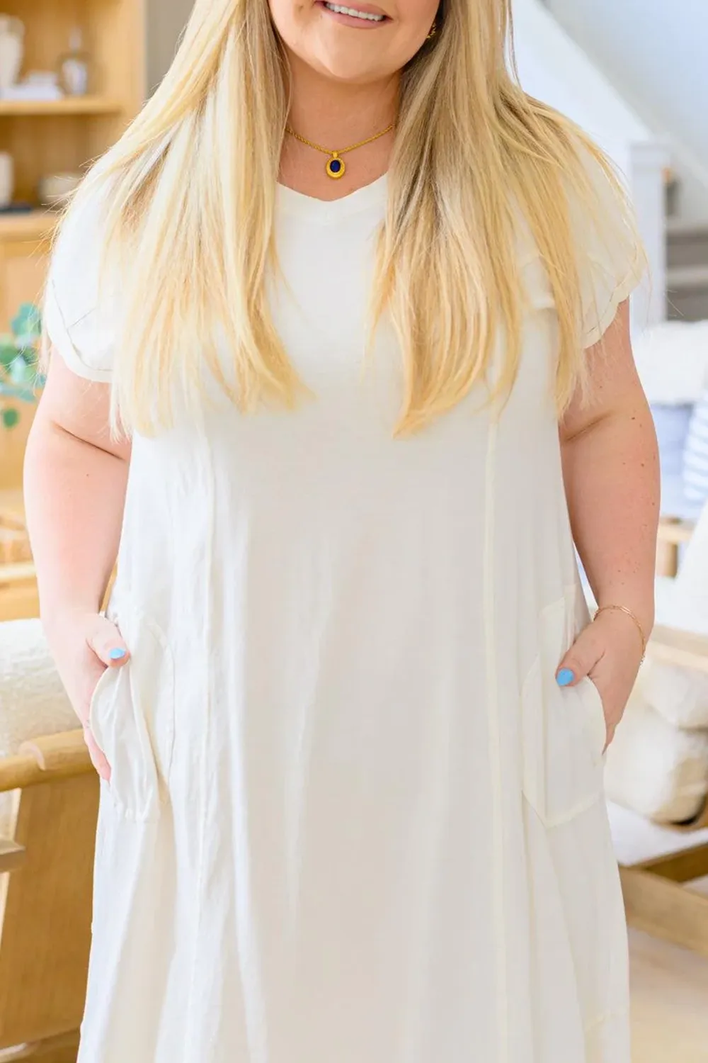 Temperament White Long Dress